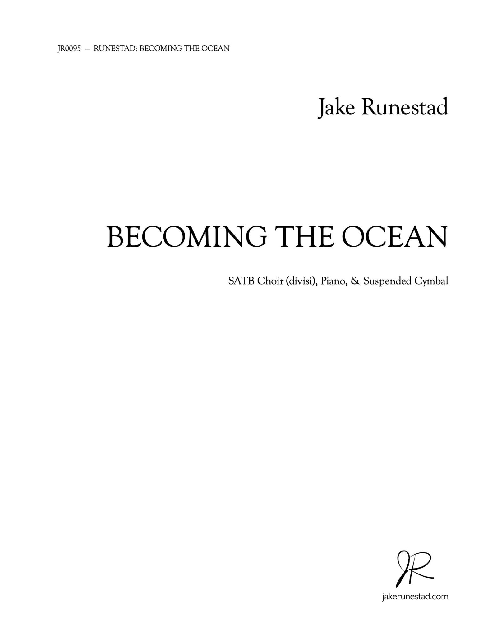 Becoming the Ocean - Jake Runestad Music LLC