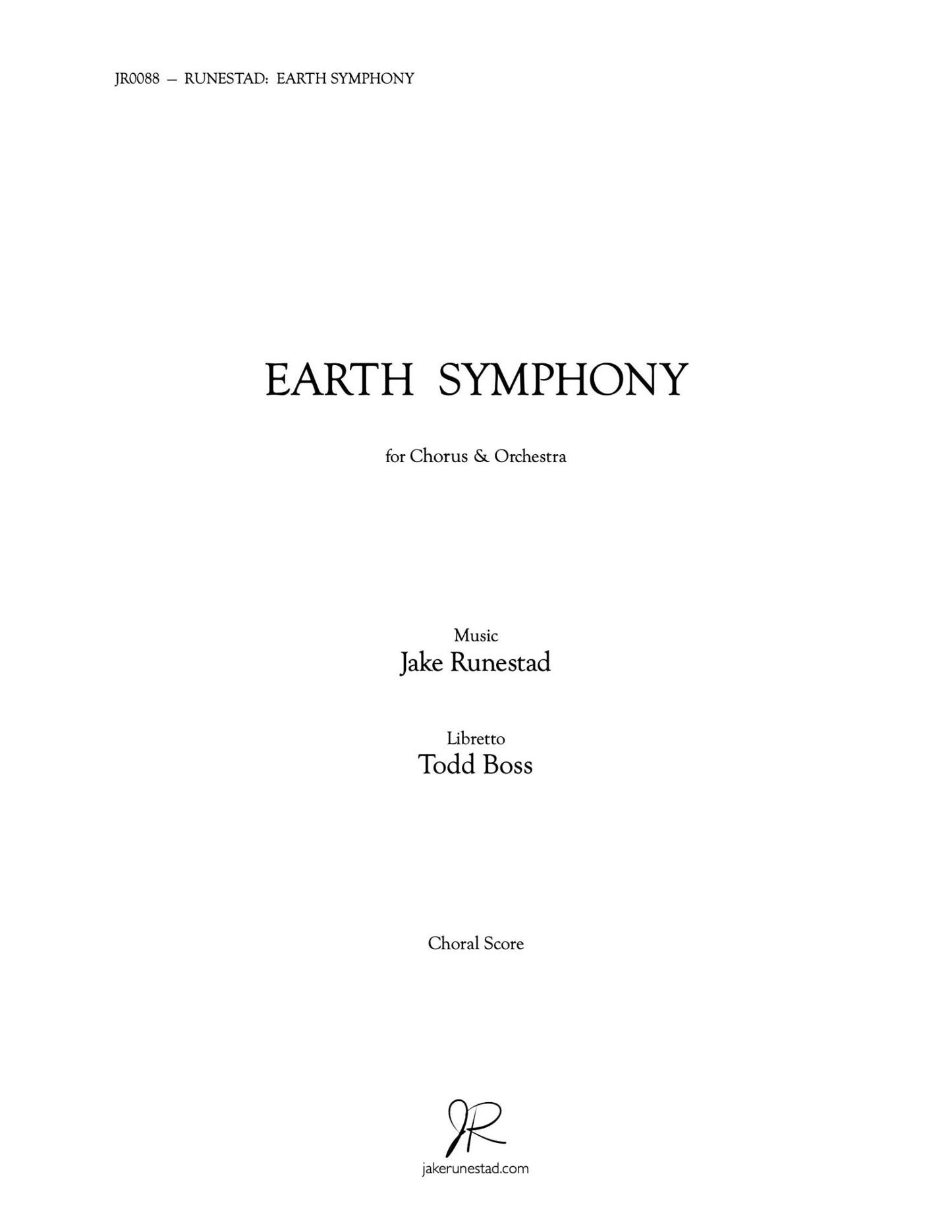 Earth Symphony - Jake Runestad Music LLC