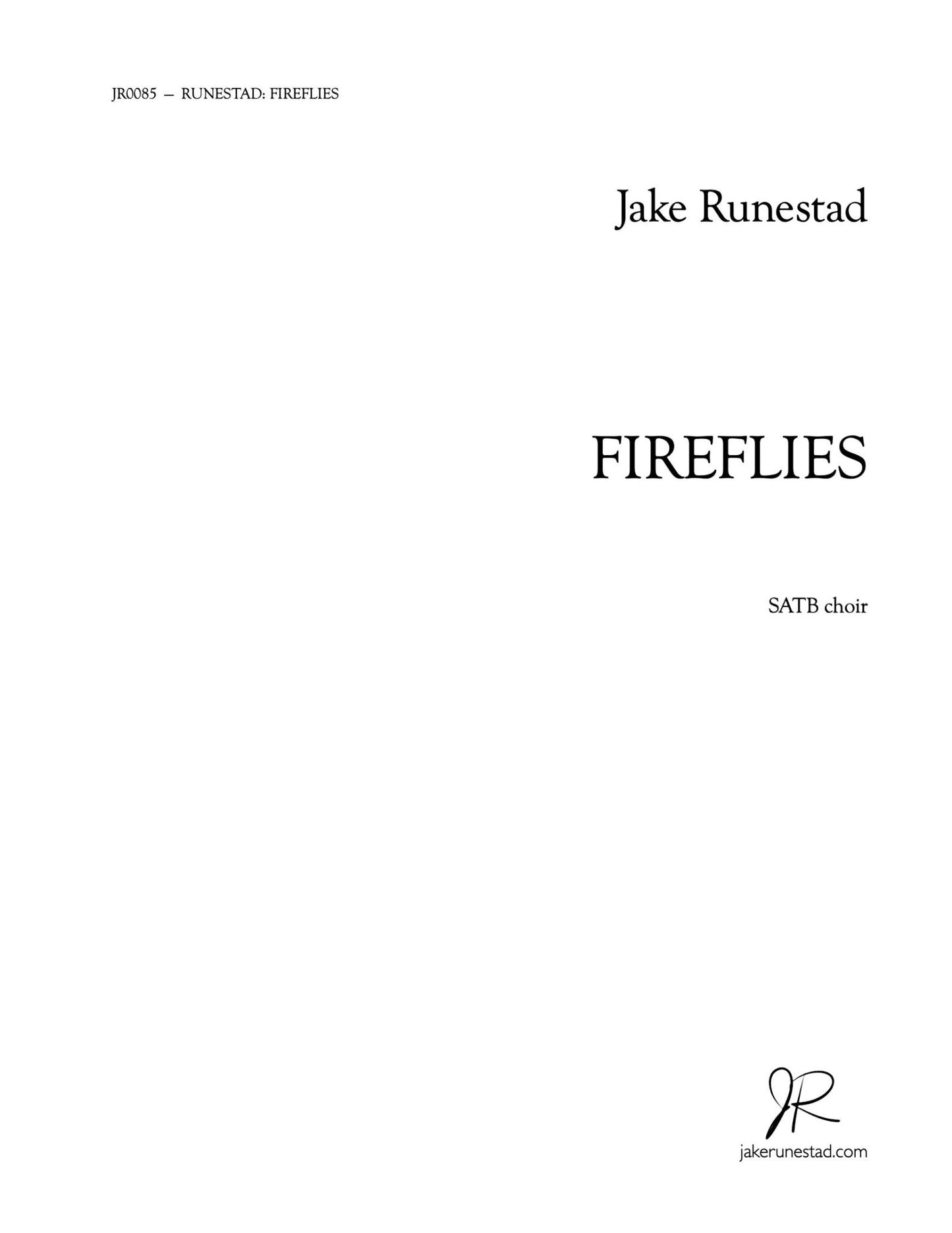 Fireflies - Jake Runestad Music