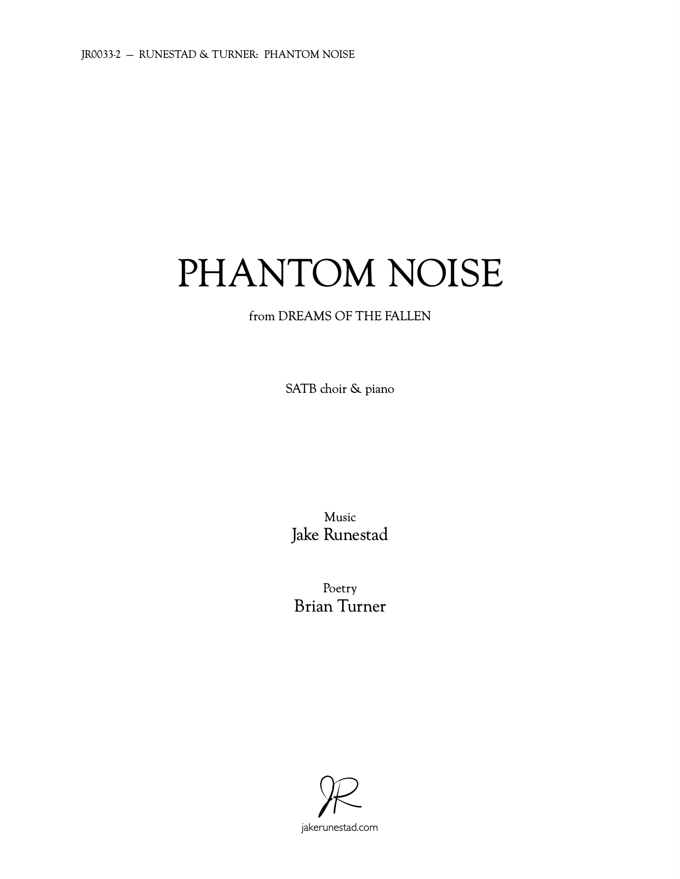 Phantom Noise - Jake Runestad Music