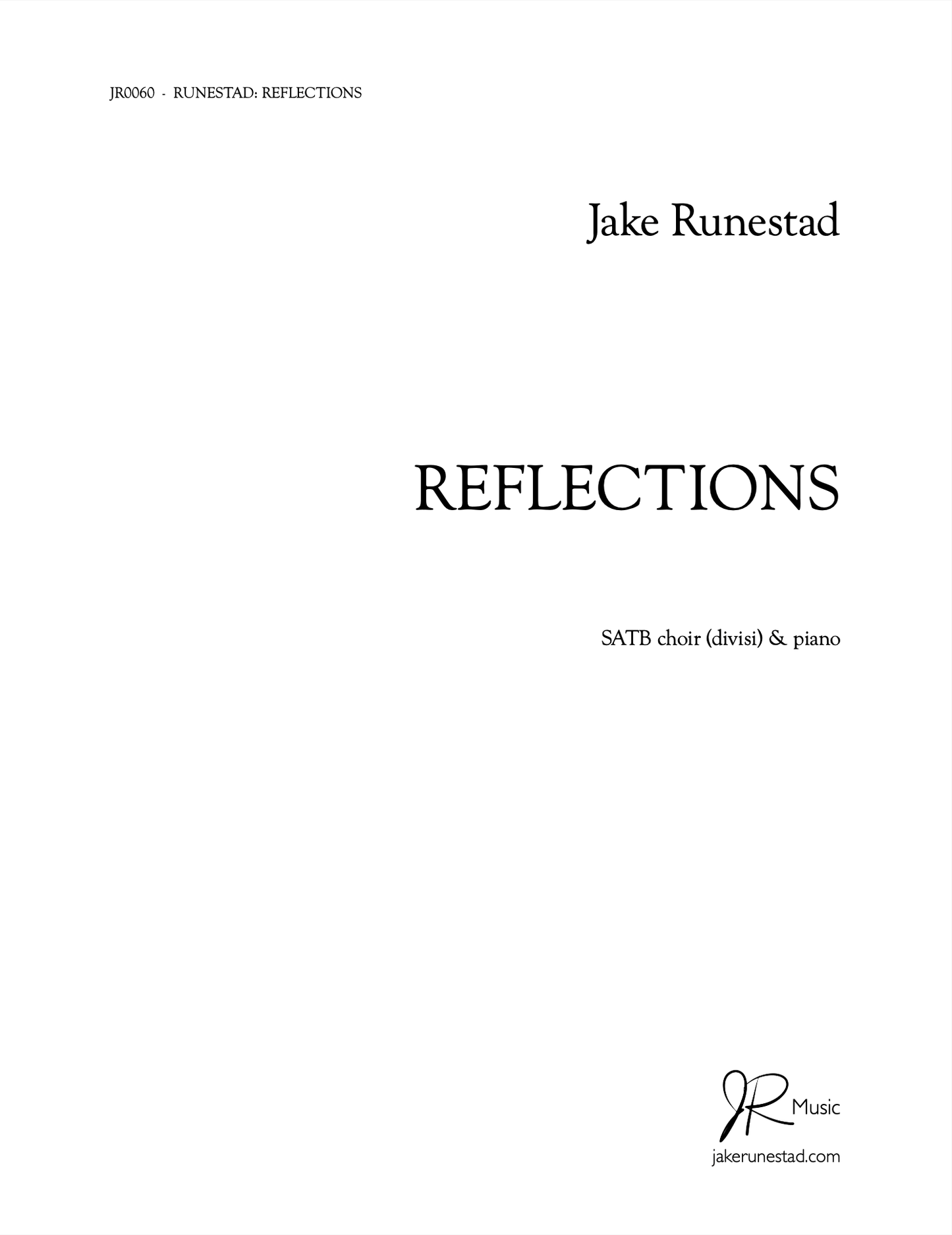 Reflections - Jake Runestad Music