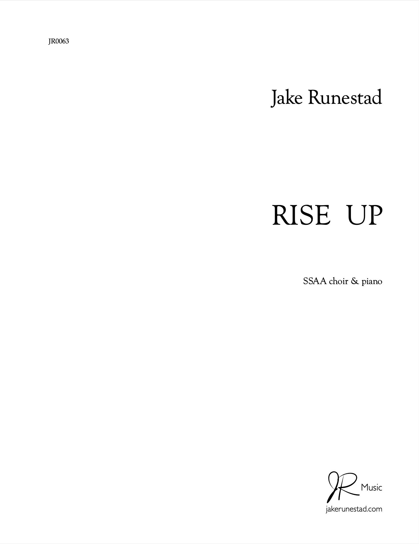 Rise Up - Jake Runestad Music