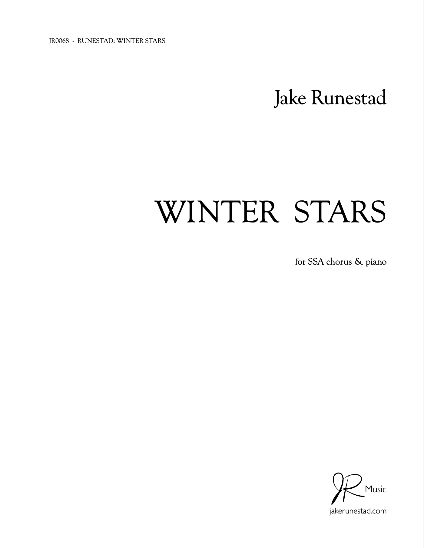 Winter Stars - Jake Runestad Music